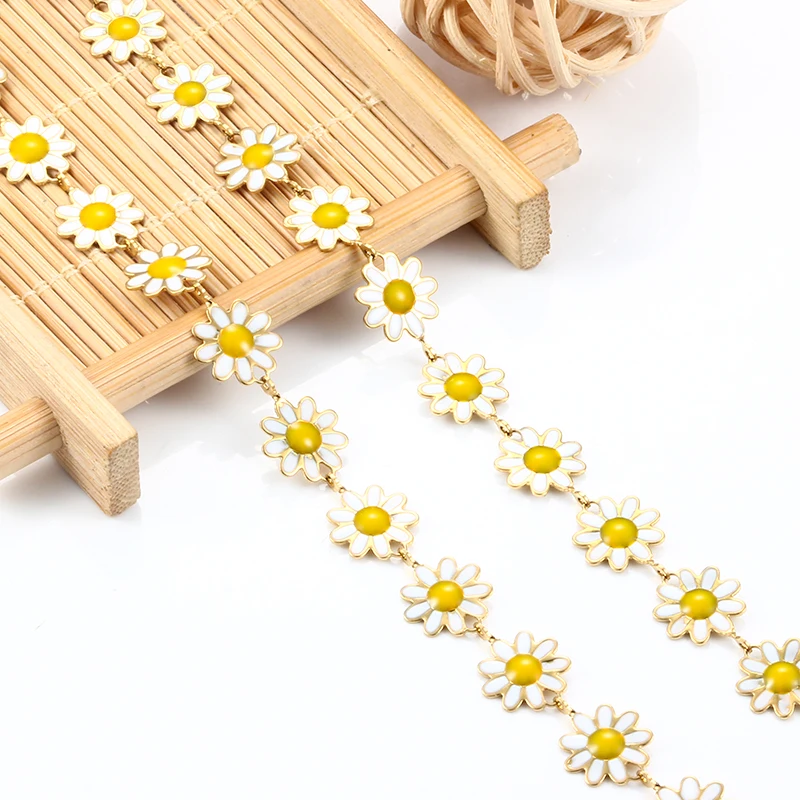 1Meters Stainless Steel 10mm Flower Chains For Jewelry Making Supplies DIY Charms Necklace Bracelet Trend Fashion Accessories