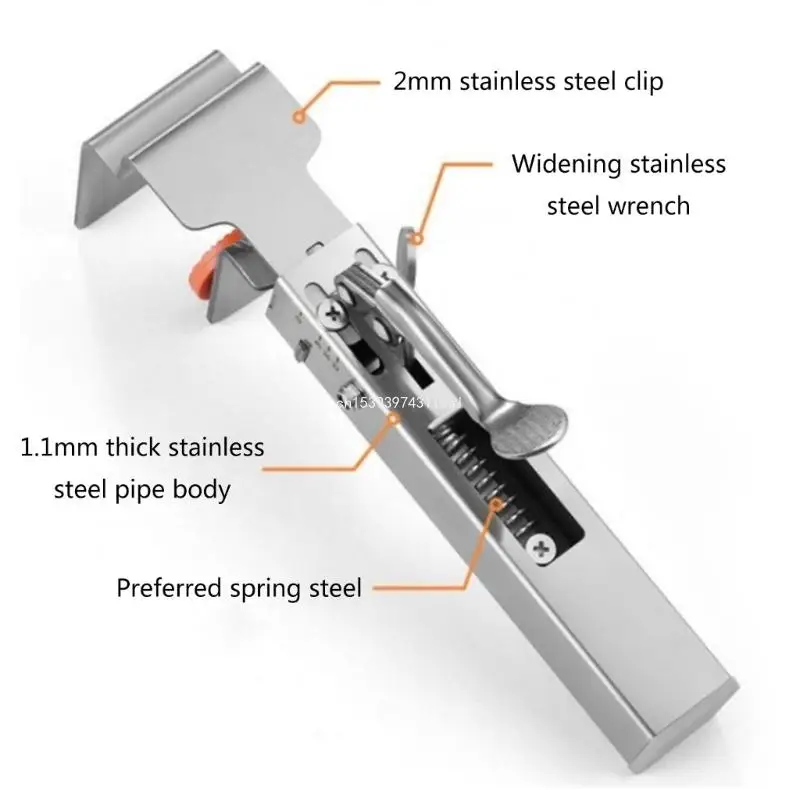 Flexible Drawer Securing Organizers Clamps Home Accessory for Household and Hotel Use Sturdy Stainless Steel Materials