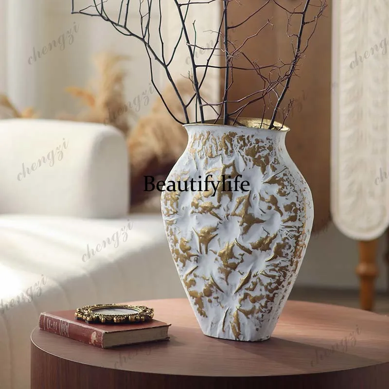 French court style personalized creative vase antique exquisite ornaments household dried flowers decorative flower ware crafts