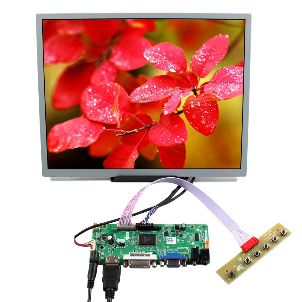 

DVI VGA HD MI LCD Controller Board With 12.1" LQ121S1LG73 800X600 LCD Screen