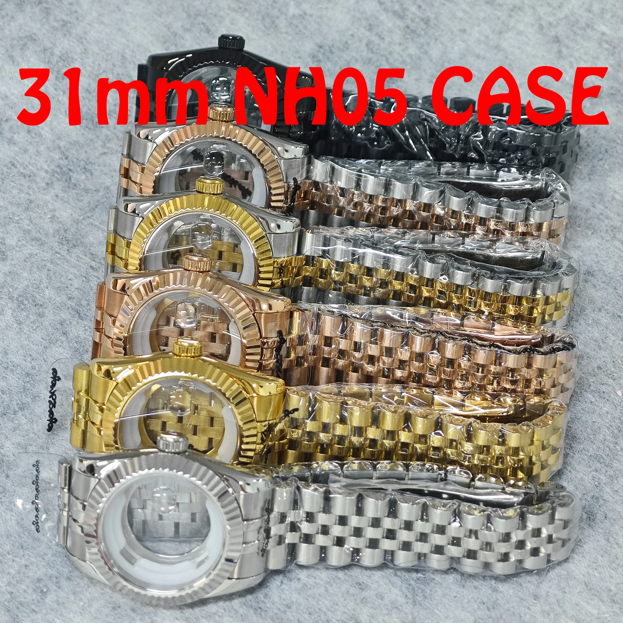 

Комплект корпуса и ремешка для женских часов 31 мм NH05, совместимый с механизмом NH05, циферблат 24,5 мм, набор для женских часов