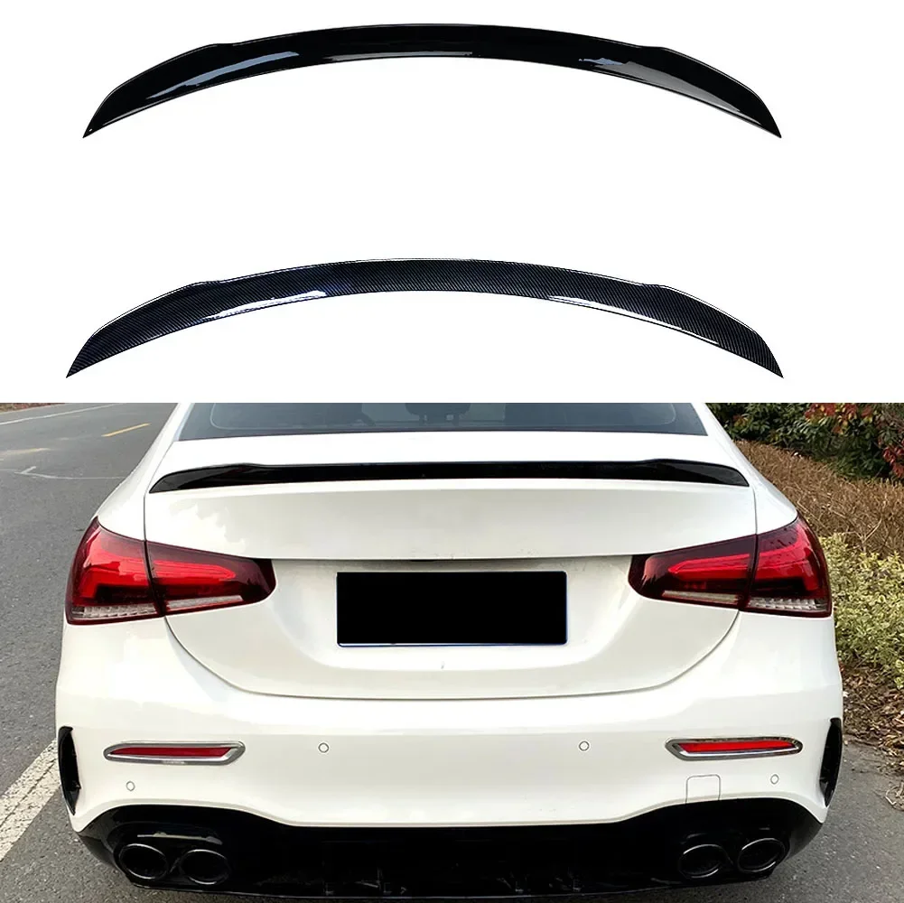 Car Top Spoiler ABS Carbon Fiber Rear Trunk Spoiler For Mercedes Benz A Class W177 A180 A200  A35  2019+ Sedan