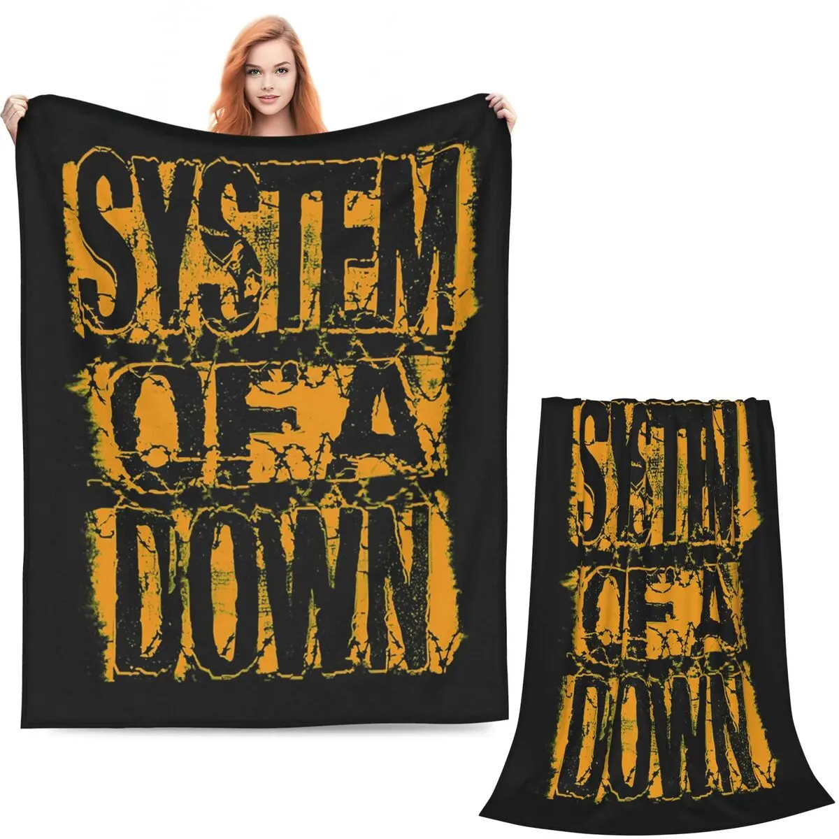 System Of A Down Band (15) Blanket Soft Warm Flannel Throw Blanket Bedspread for Bed Living room Picnic Travel Home Couch