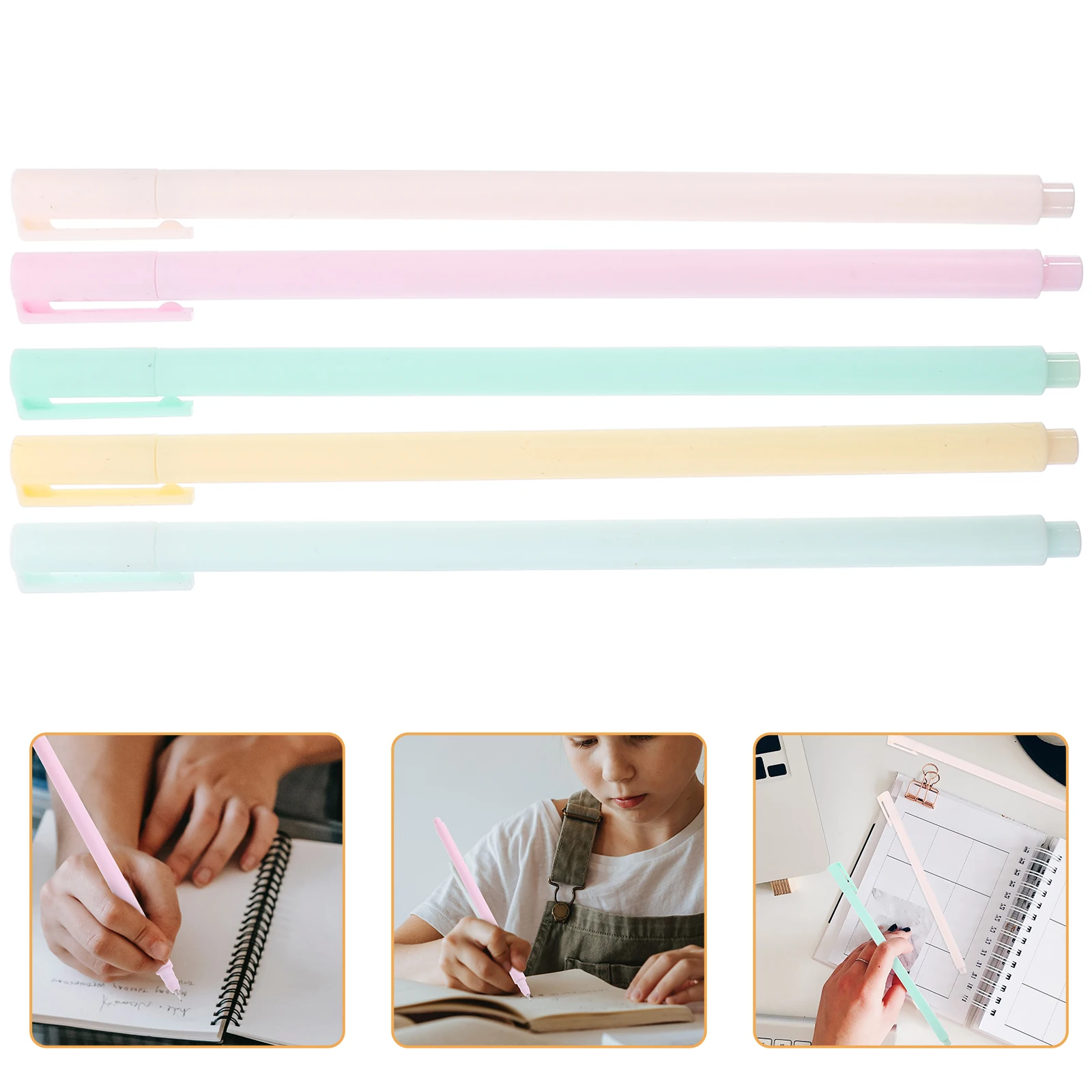 40 Pcs Candy Color Neutral Pen Christmas Cute Pens for Girls Writing Students Gel Simple