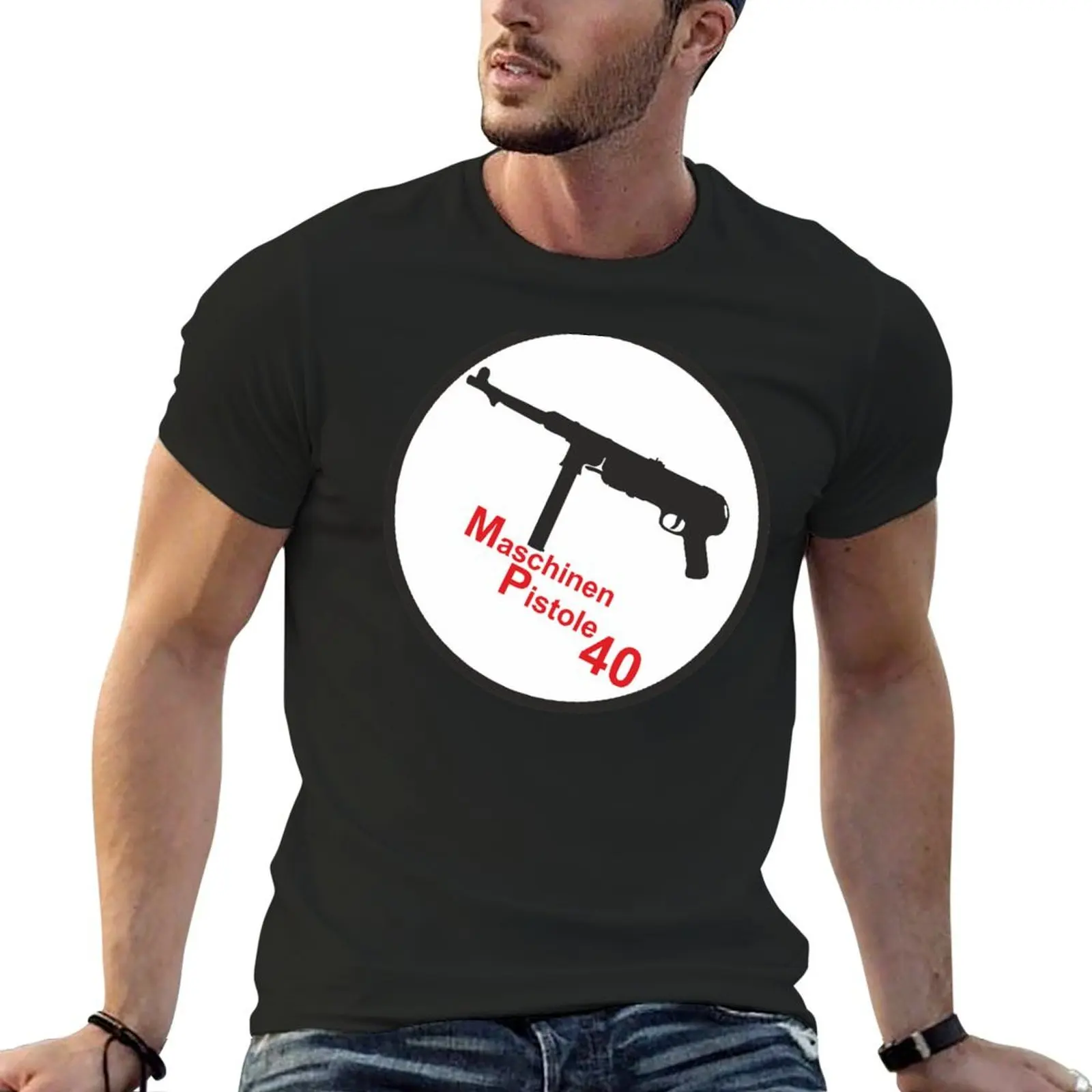 

German MP-40 T-Shirt customs essential t shirt blacks mens champion t shirts