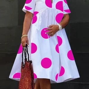 Vonda-Long Vandade of Balls for Women, Large Size 5xl, V-neck, party dress, bohemian, maxi, elegant, beach, summer, 2021 10 Main Sales Long Plus Size Dress - №9