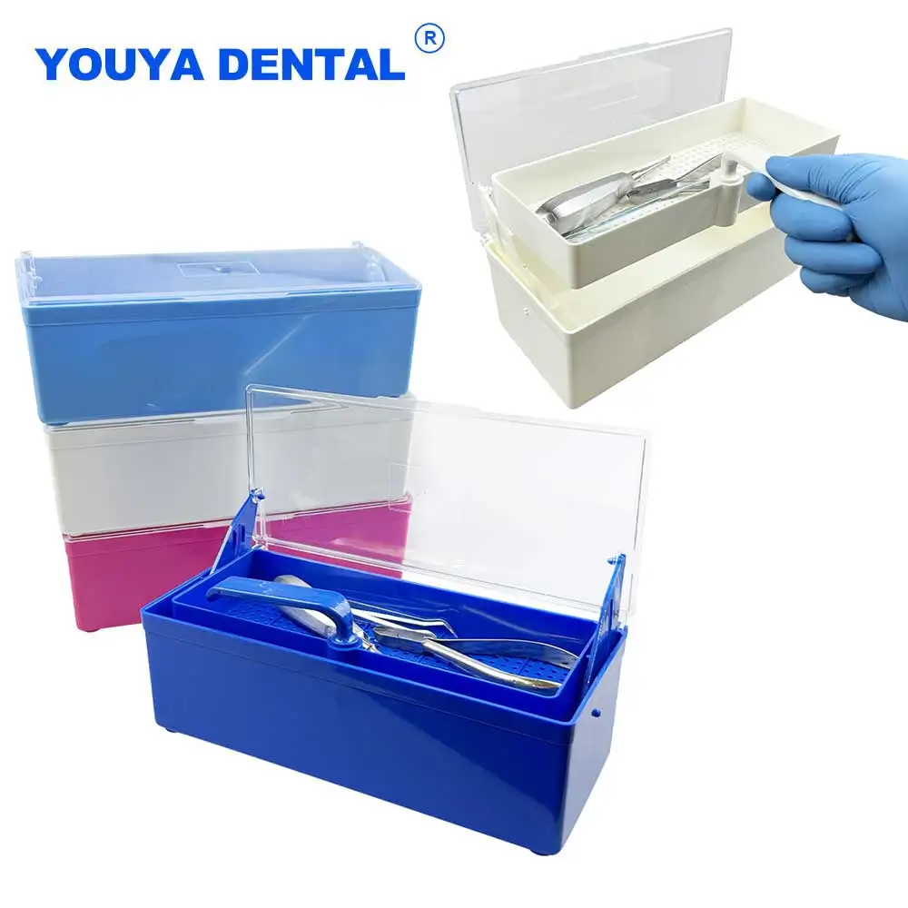 

Dental Disinfection Box Lifting Equipment Steriliser Tray Mouth Mirror Tweezer Container Dentist Placement Case Nail Tattoo Tool