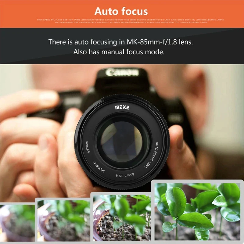 MEKE 85 мм F1.8 Полнокадровый объектив STM с автофокусом для камер Sony E Nikon Z/F Canon EF Fujifilm XF с креплением