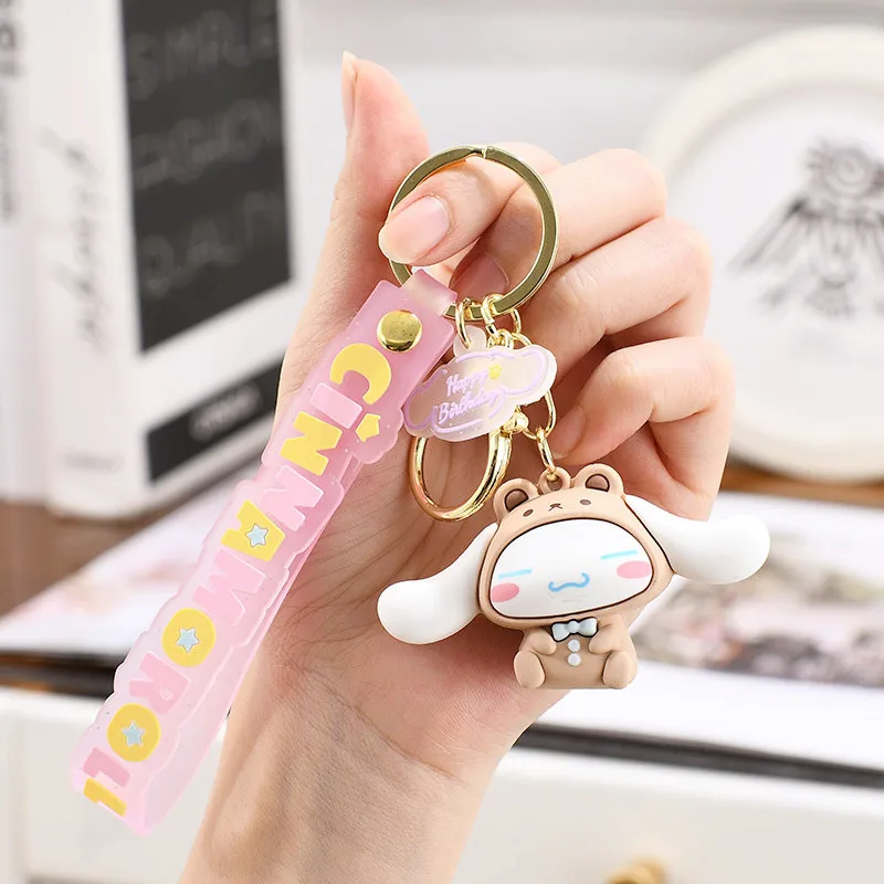 Sanrio Keychain Cinnamoroll Pendant Keyring Children Anime Kawaii Sanrios Women Keychains Cartoon Girls Cute Key Chain Gifts Toy