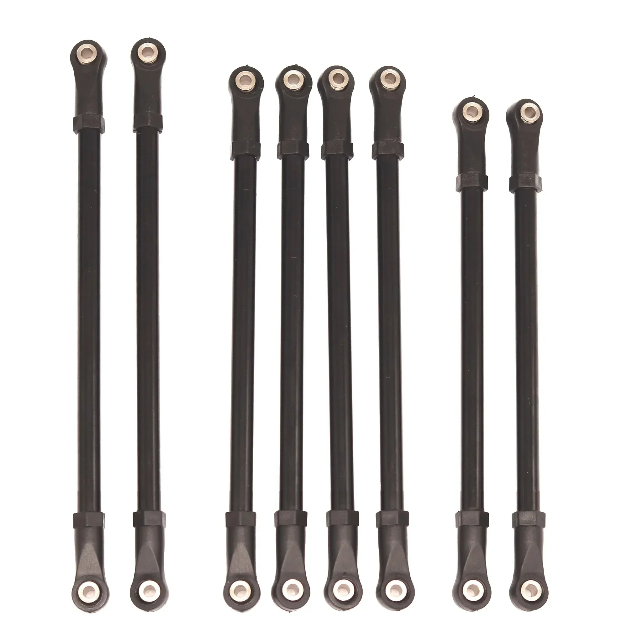 8 pçs/lote Liga de Alumínio Link Rod Kit Desmontado 313MM distância entre eixos para 1/10 RC Car Crawler Axial SCX10