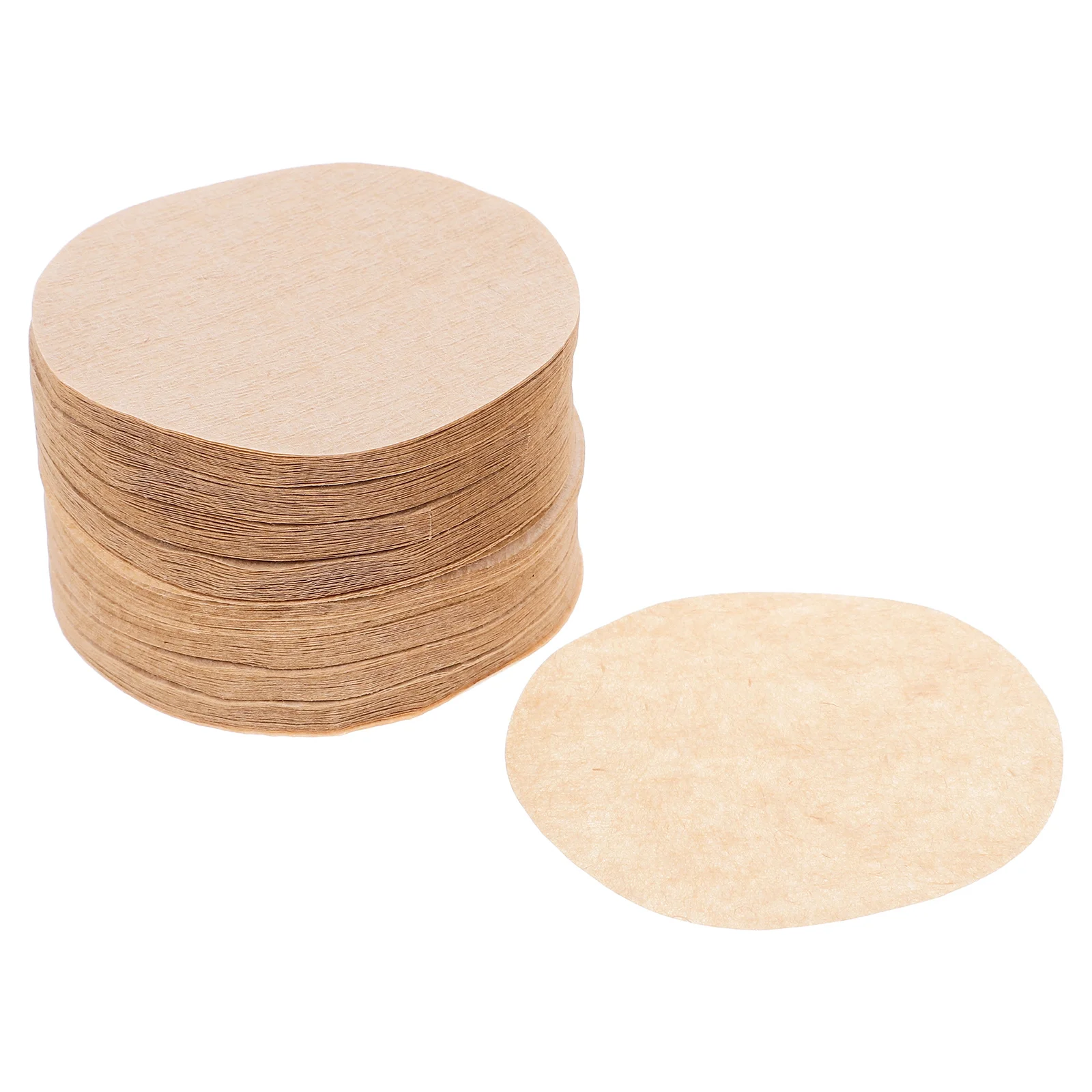 200 قطعة من ورق فلتر القهوة المستدير غير المبيض، نفاذية عالية، طعم نقي، متوافق مع ماكينات صنع القهوة المختلفة، فلتر إسبرسو