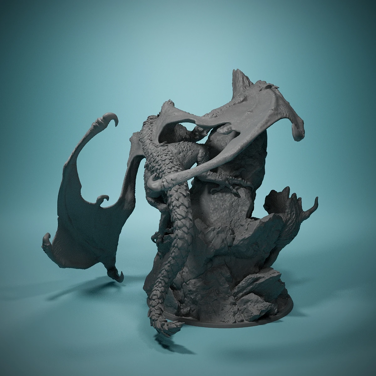 Legendary cromatic White Dragon-miniatura 3D de resina para juegos de rol, sala de juegos, regalos de vacaciones