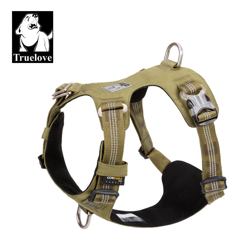 Truelove Dog Harness Plaid Fabric Dog Adjustable Neoprene Harness 3M Reflective Lightweight Chest Vest TLH6282