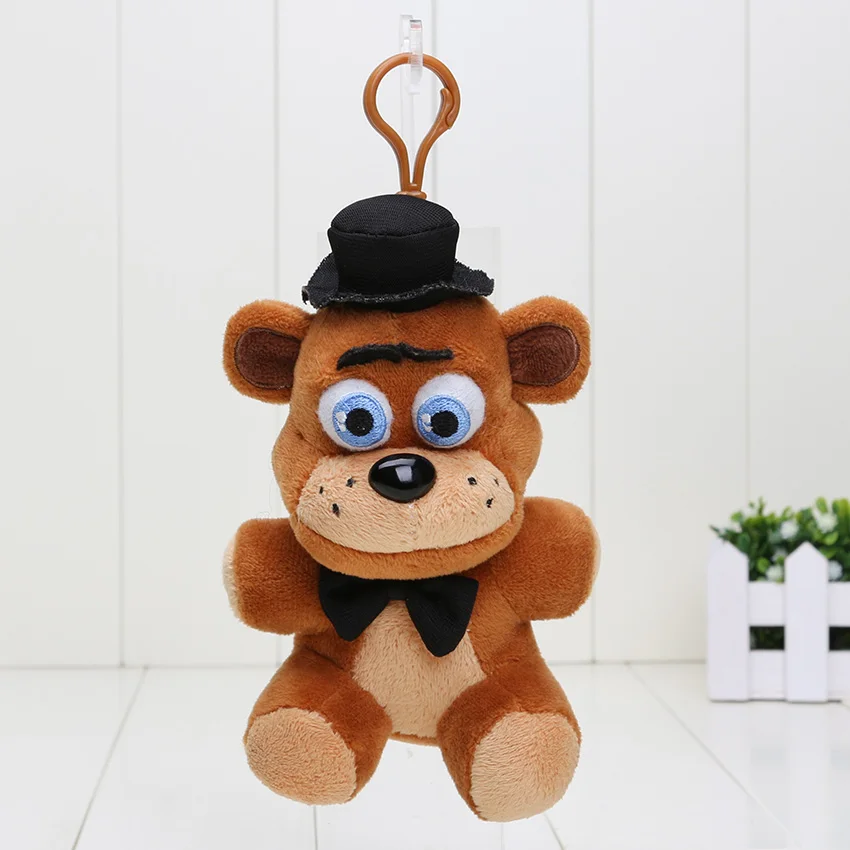 5 Stück Freddy Foxy Bonnie Chica Plüschtiere Schlüsselanhänger Anime Plüsch-Anhänger Gefüllte Plüschpuppen Spielzeug – Detail 1