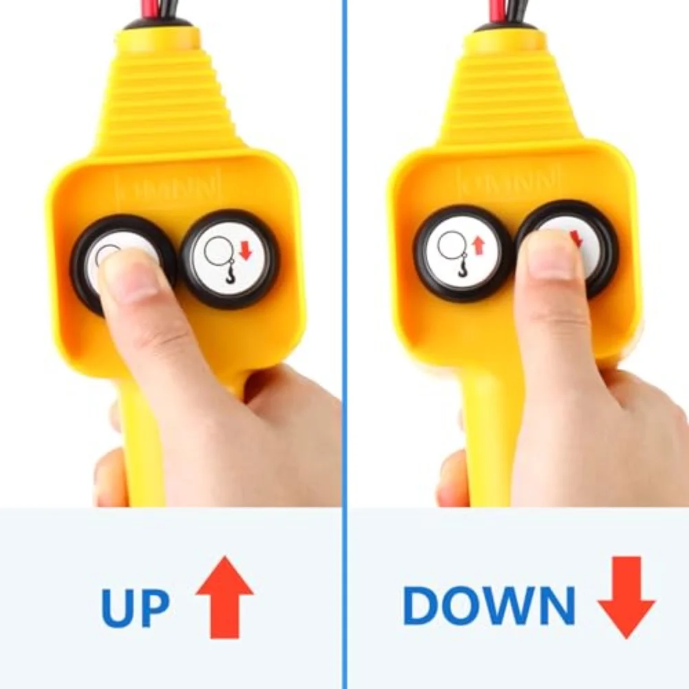 สวิตช์ควบคุมมือสำหรับเครื่องกว้าน 12V สำหรับกว้านขนาด 2000-4500 ปอนด์ ปุ่มกดรีโมทควบคุมการเดินหน้า-ถอยหลัง สำหรับเครื่องยกในรถยนต์และเครื่องมือ