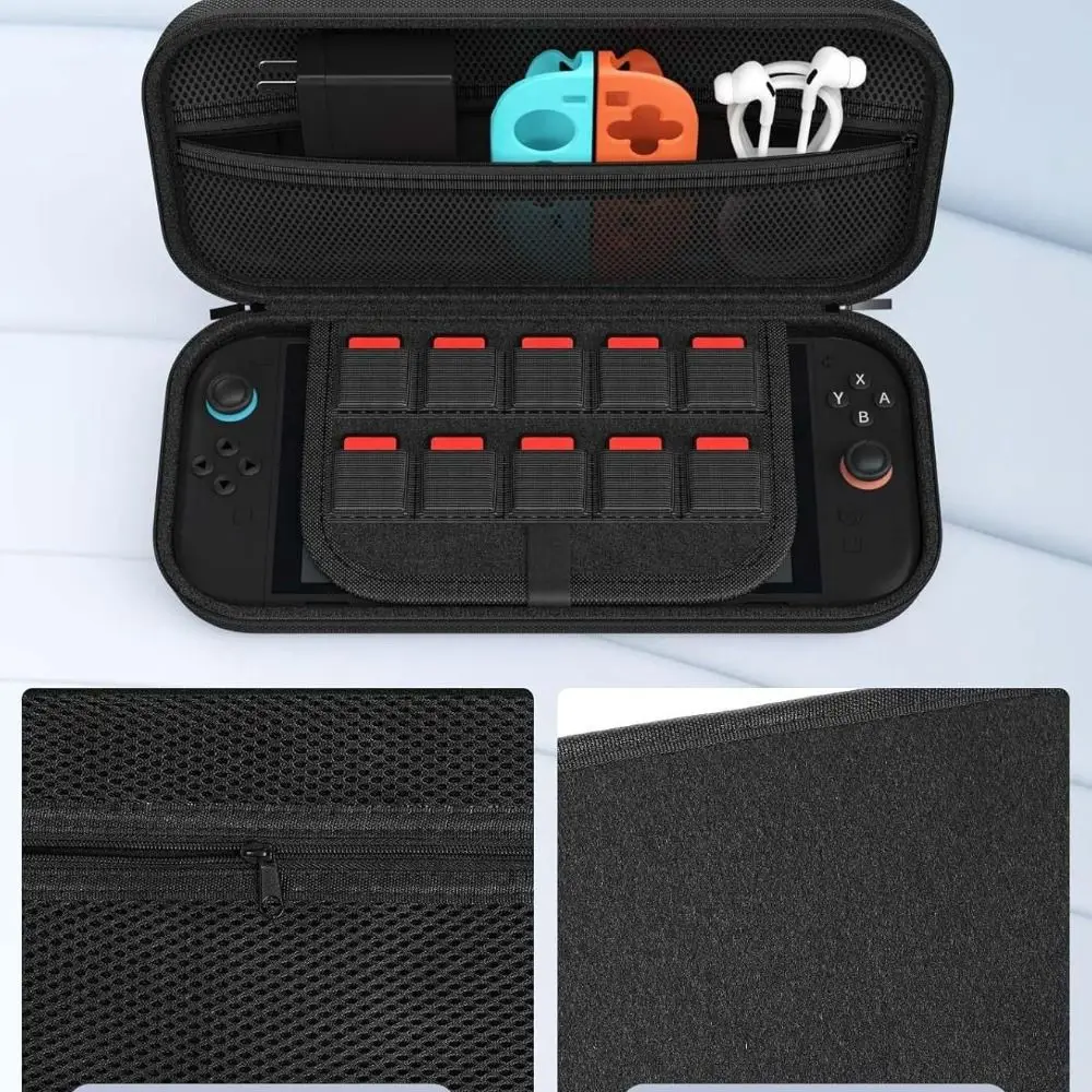 

Новый защитный чехол для игр из ЭВА на молнии с защитой от падения, дорожный чехол, водонепроницаемая черная сумка для игровой консоли Switch 2,