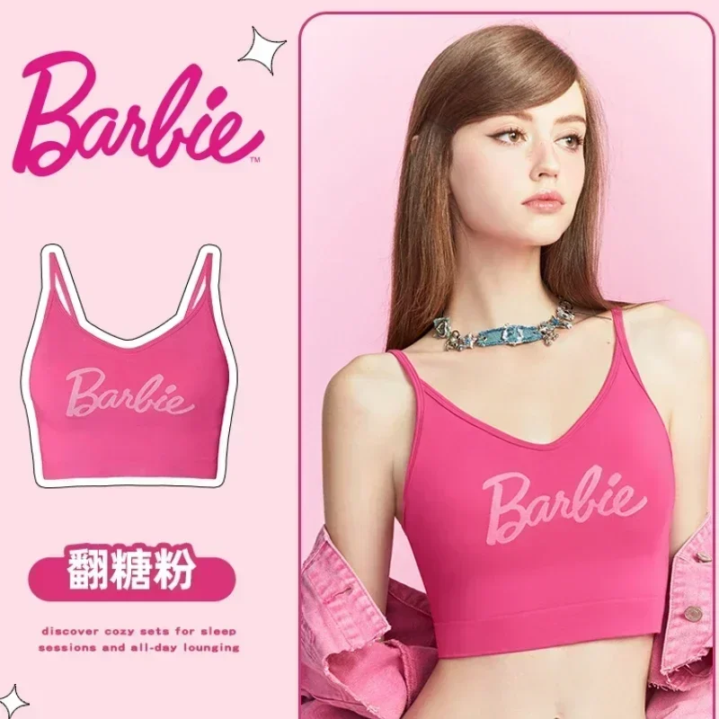 2024 Stock Barbie Co Branding Sport Underwear Sling Clothes Close Fitting Clothing Appear Thin Chest Lifting Spicy Girl Clothing