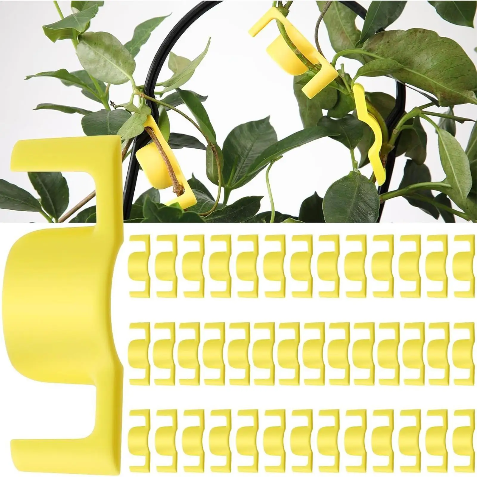 

40pcs Plant Support Clips Plant Branch Bending Support Clips 90 Degree Bender Gardening Clamps for Tomato Vine Flower Outdoor