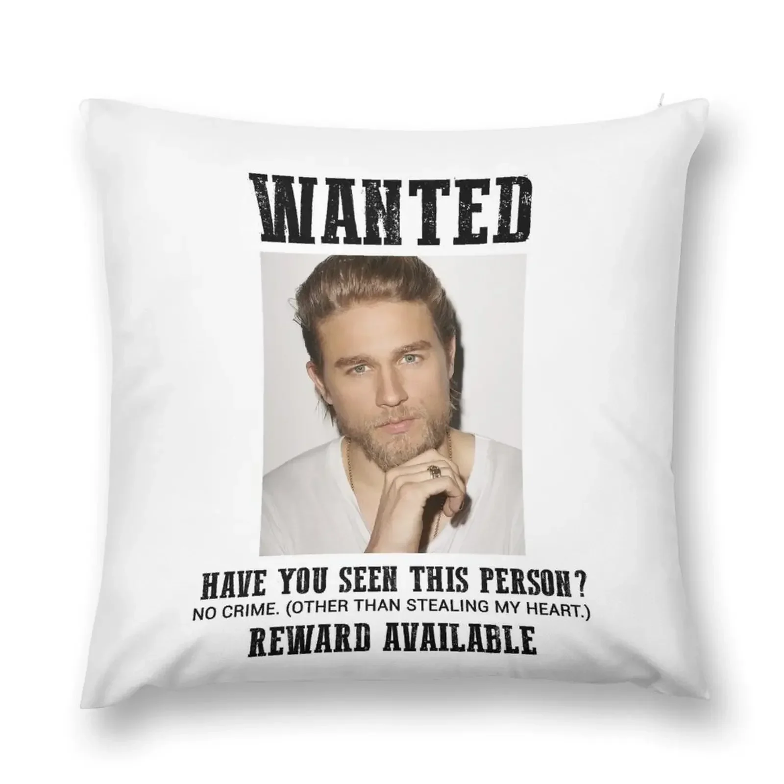 

wanted: charlie hunnam Throw Pillow Decorative Cushion Christmas Pillow Covers pillow