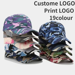 Custom Logo Camouflage Baseball Cap Spring and Summer Outdoor Sports Sunscreen Men and Women Casual Adjustable Truck Driver Hat