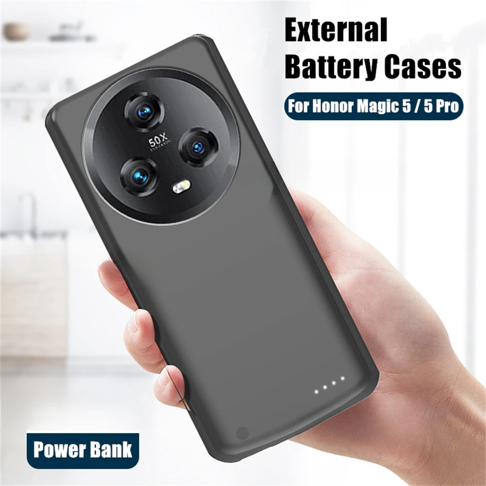 For HONOR Magic 5 Pro Battery Cases 10000mAh External Battery Charging Cover for Magic 5 Powerbank Portable Power Bank Cover