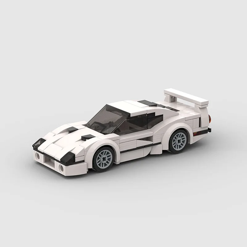 Compatible with Lego small particles red racing car moc children's toys DIY building block MOC puzzle technology wholesale