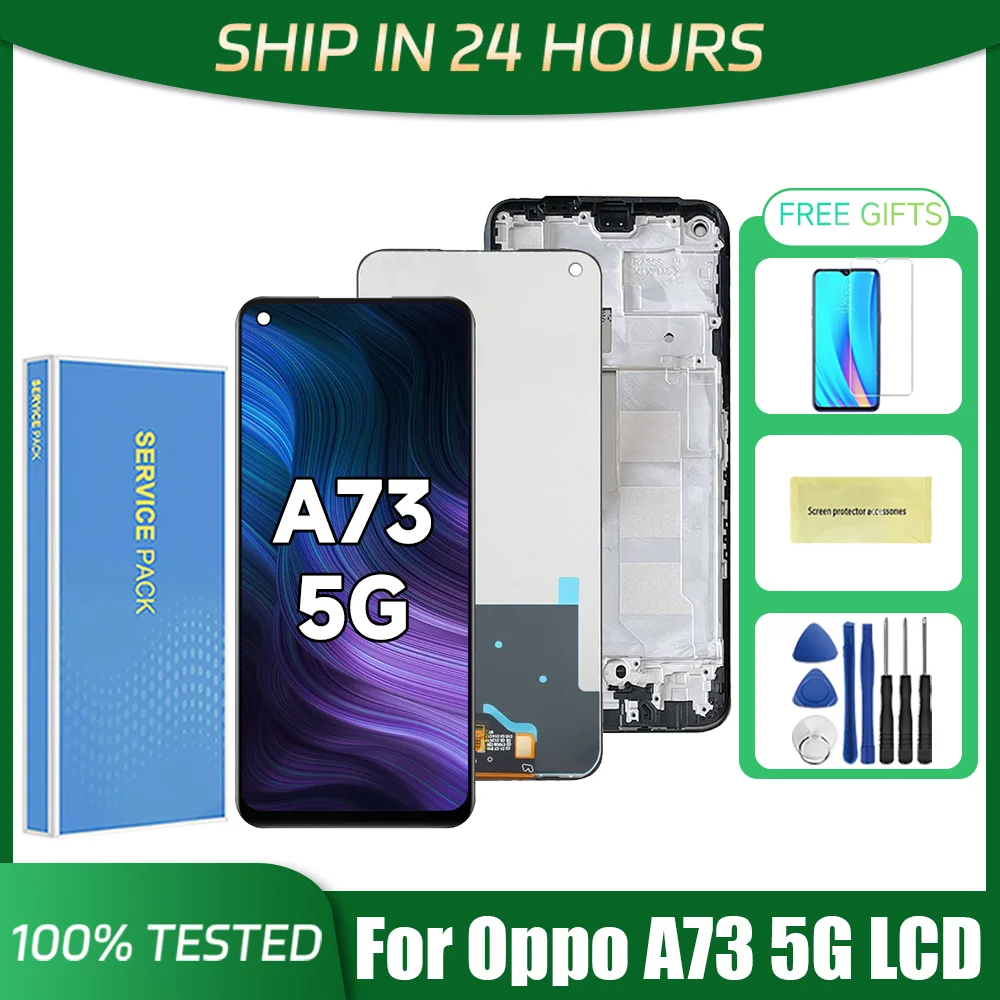 New For Oppo A73 5G CPH2161 LCD Display Touch Screen Digitizer Assembly Replacement 6.5\