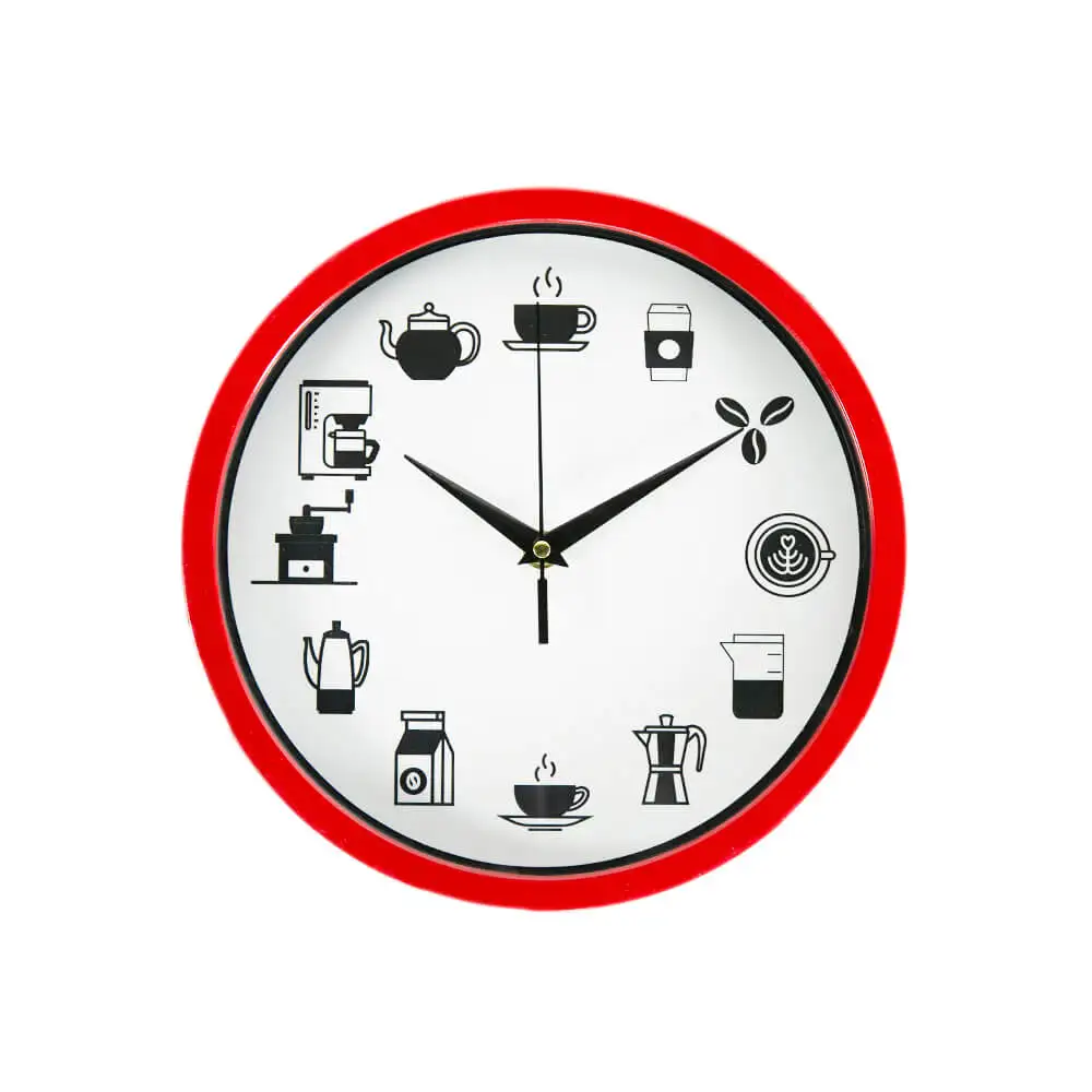 Kitchen Clock Living Room Coffee Red 25cm - Casambiente Relo035-red