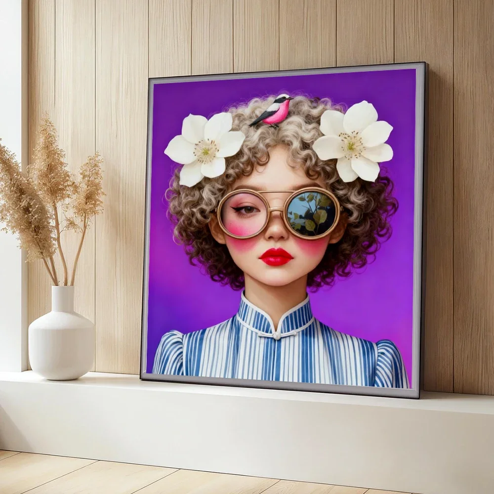 New Arrival Surrealism Woman Portrait Poster Print Abstract Wall Art Fantasy Wonderful Girl Canvas Painting Home Decor Gift