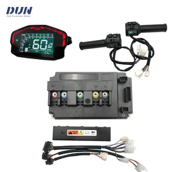 DUNELEC VOTOL Falou Hub De Roda, Mid Drive Controller Kits com DKD Velocímetro Acelerador, EM100 120A 3KW