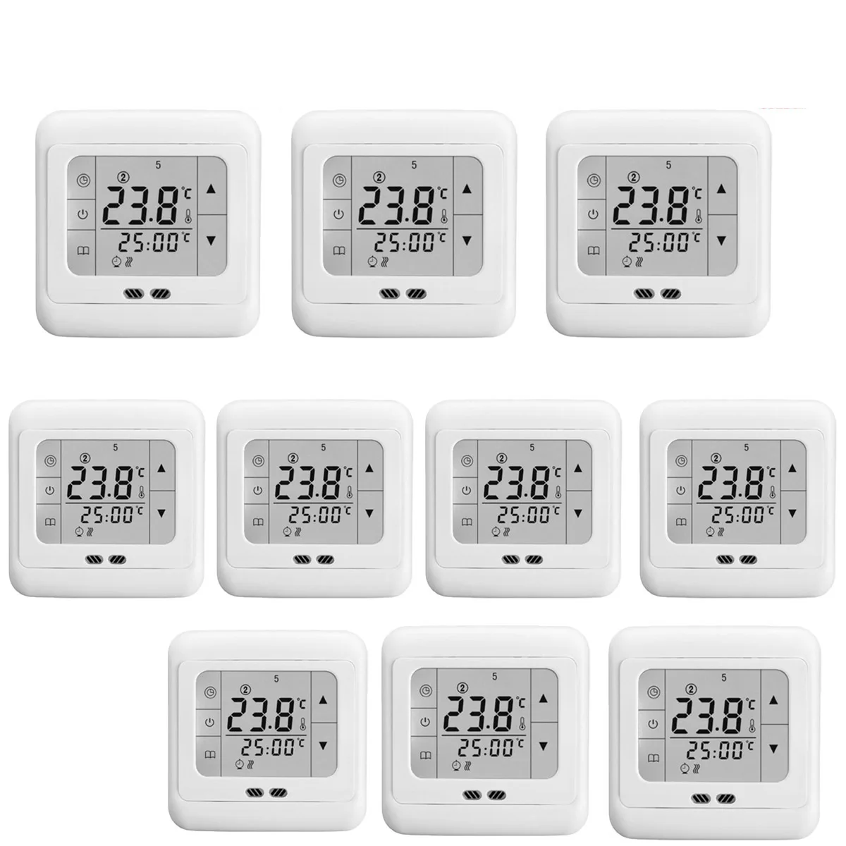 

Intelligent Digital Thermoregulator with Large LCD Display Heating Thermostat for Floor Heating System Programmable Temperature
