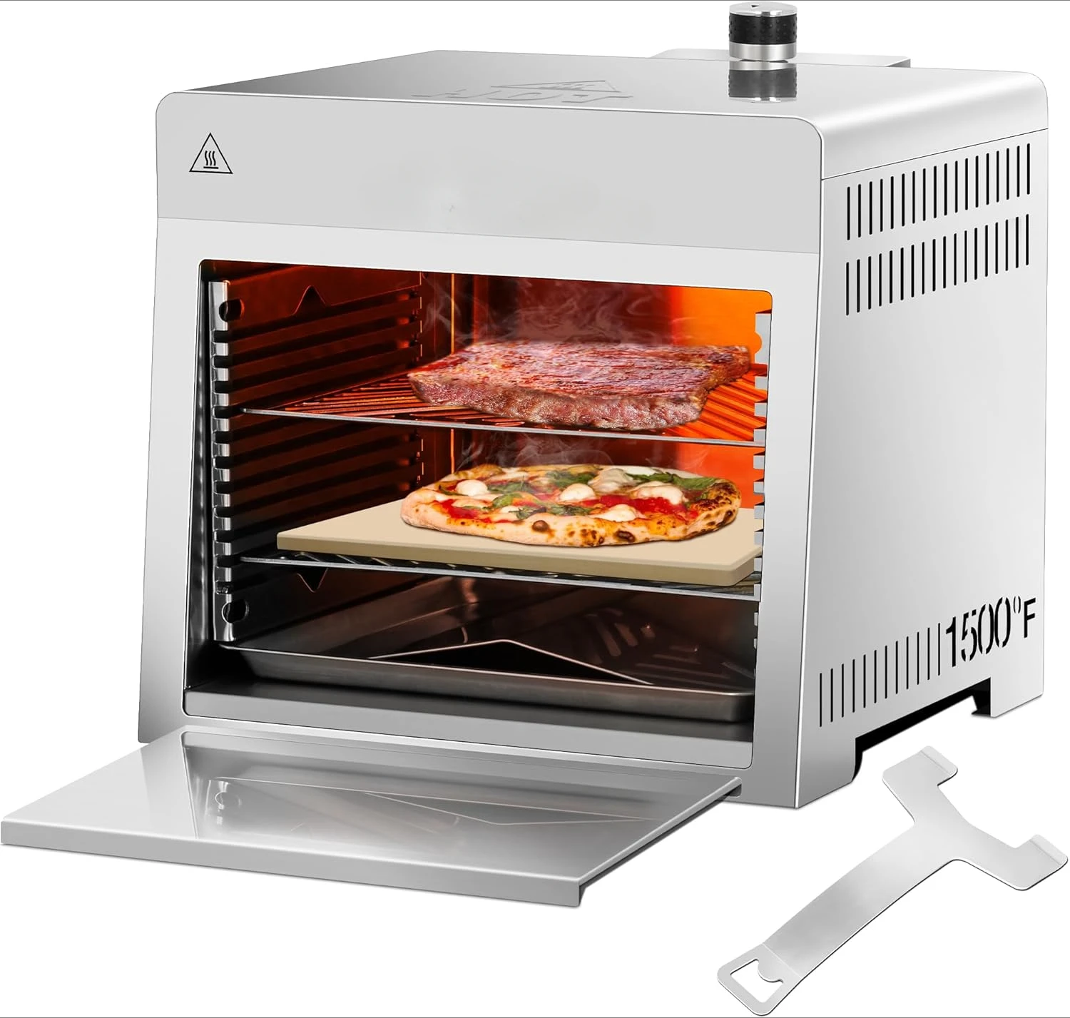 1500 ° F Infrarot-Grill, Tisch-Broiler, tragbarer Propan-Steakkocher, Outdoor-Grill aus Edelstahl