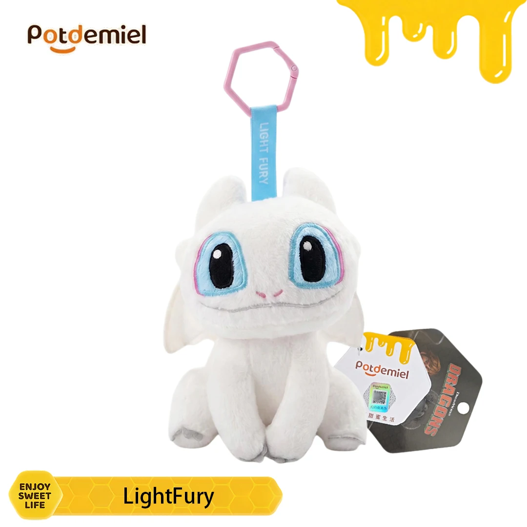 Potdemiel How to Train Your Dragon Light Fury Plush Handbag Charm for Purse Elegant Gentle Soft Fluffy Girls Valentine GiftDecor