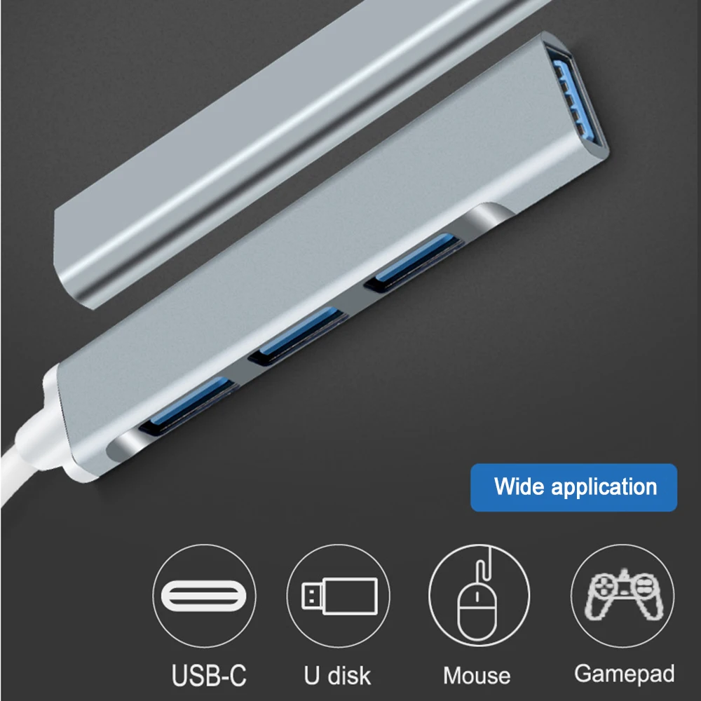 Otg usb c hub 3.0 usb estação de acoplamento rápido para macbook pro 13 15 ar mi pro para huawei acessórios para pc adaptador divisor de 4 portas