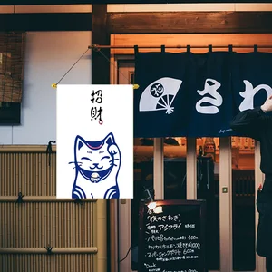 Japanische Art von Cartoons Dekorativen Vorhang, Katze Lucky Flag -Dreieckseil, Oxford -Stoff, Dekoration des Hauses Izakaya 30x45 cm 10 Hauptverkaufsflagge - №10