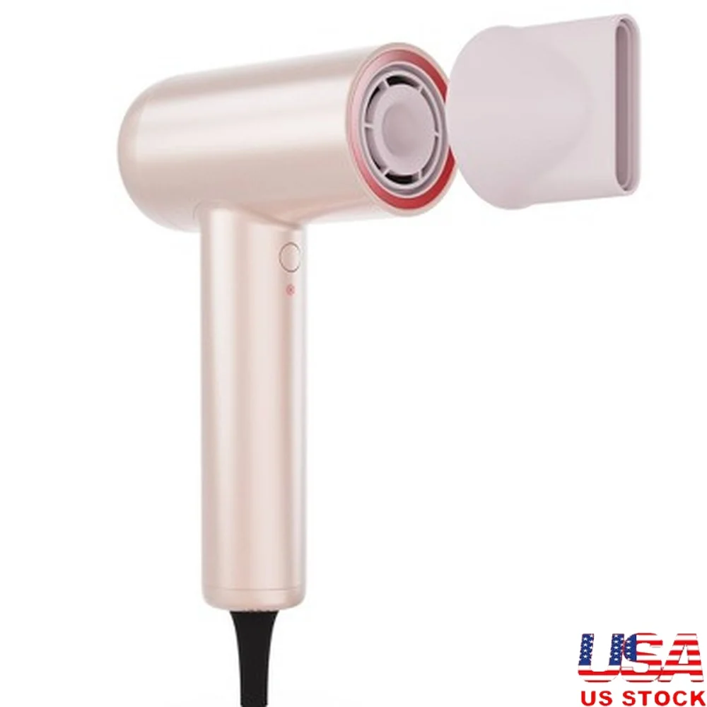 مجفف شعر عالي السرعة 1500 وات مع محرك 110000 دورة في الدقيقة، 4 إعدادات لدرجة الحرارة، 3 مرفق مكثف بتقنية أيونية للسرعة
