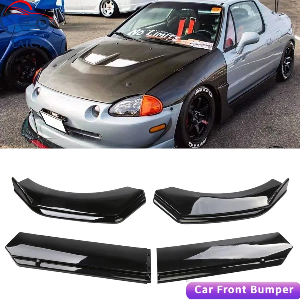 

LAICY For H0nda Del Sol Car Front Bumper Chin Lip Spoilers Body Kits Splitter Skirt Diffuser Protection Guard Auto Parts Black