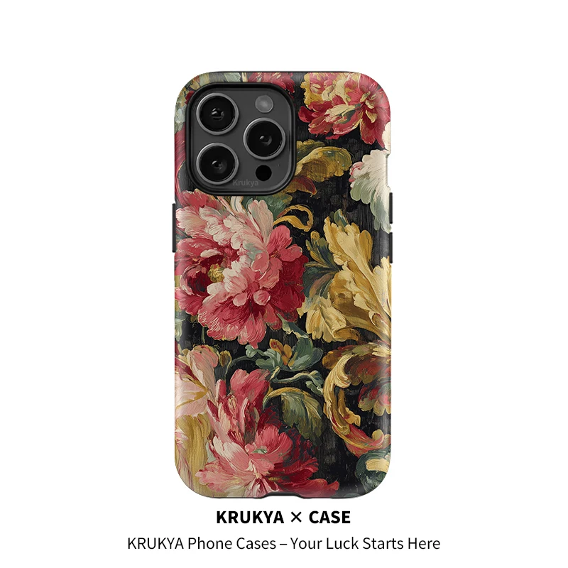 

Силиконовый чехол для телефона Krukya с цветочным узором для iPhone X XR XS Max SE 16 15 14 13 12 11 Pro Max 16 Plus, противоударный чехол-бампер