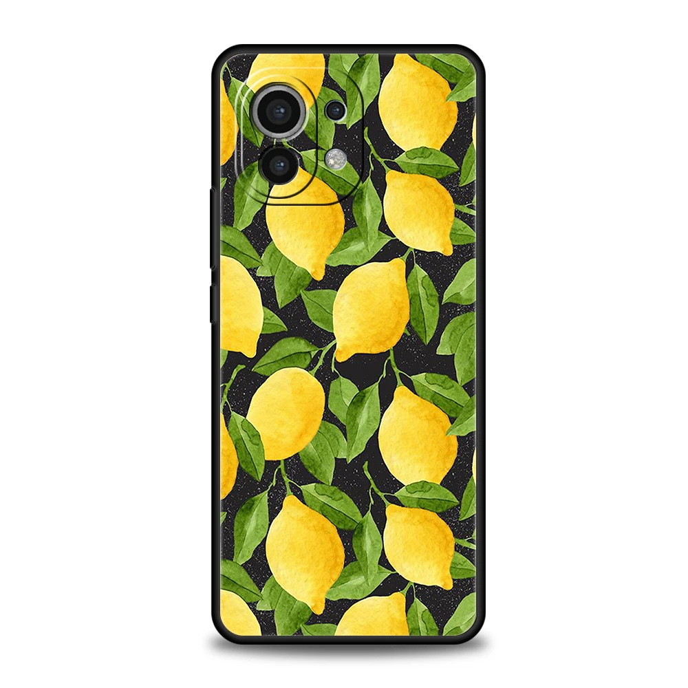 Mediterranean Lemon Phone Case for Xiaomi Poco C51 F3 X3 X4 GT NFC M3 M4 M5 Mi 13 12 11 Ultra 12T Pro Lite 5G Silicone Cover Bag