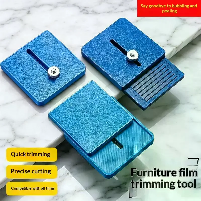 Anti-Slip Precision Edge Trimming Guide Portable Adjustable DIY Edge Wrap Cutting Template Tool For Cabinet Door Table Car 1Pcs