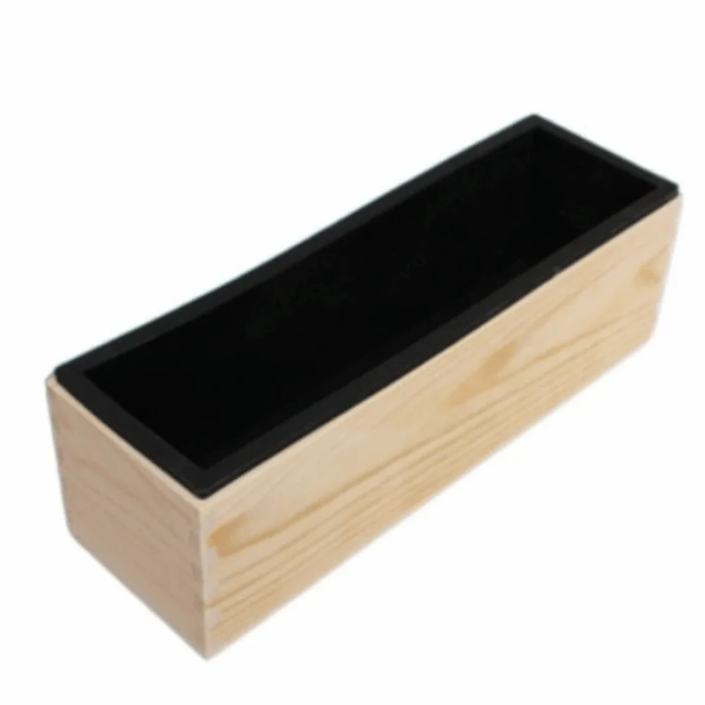 1200ml Silicone Soap Mold Wooden Box Rectangular Shape Soap Making Mold Soap Craft Flexible Silicone Soap Box Toast Mold
