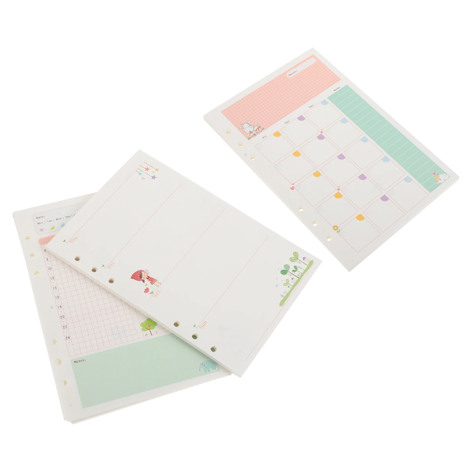 3 قطعة أوراق إعادة تعبئة أوراق فضفاضة سميكة السلس الكتابة لا تنزف الحبر مثالية لمذكرات دفتر مخطط مكتب المدرسة استخدام ستة ثقوب