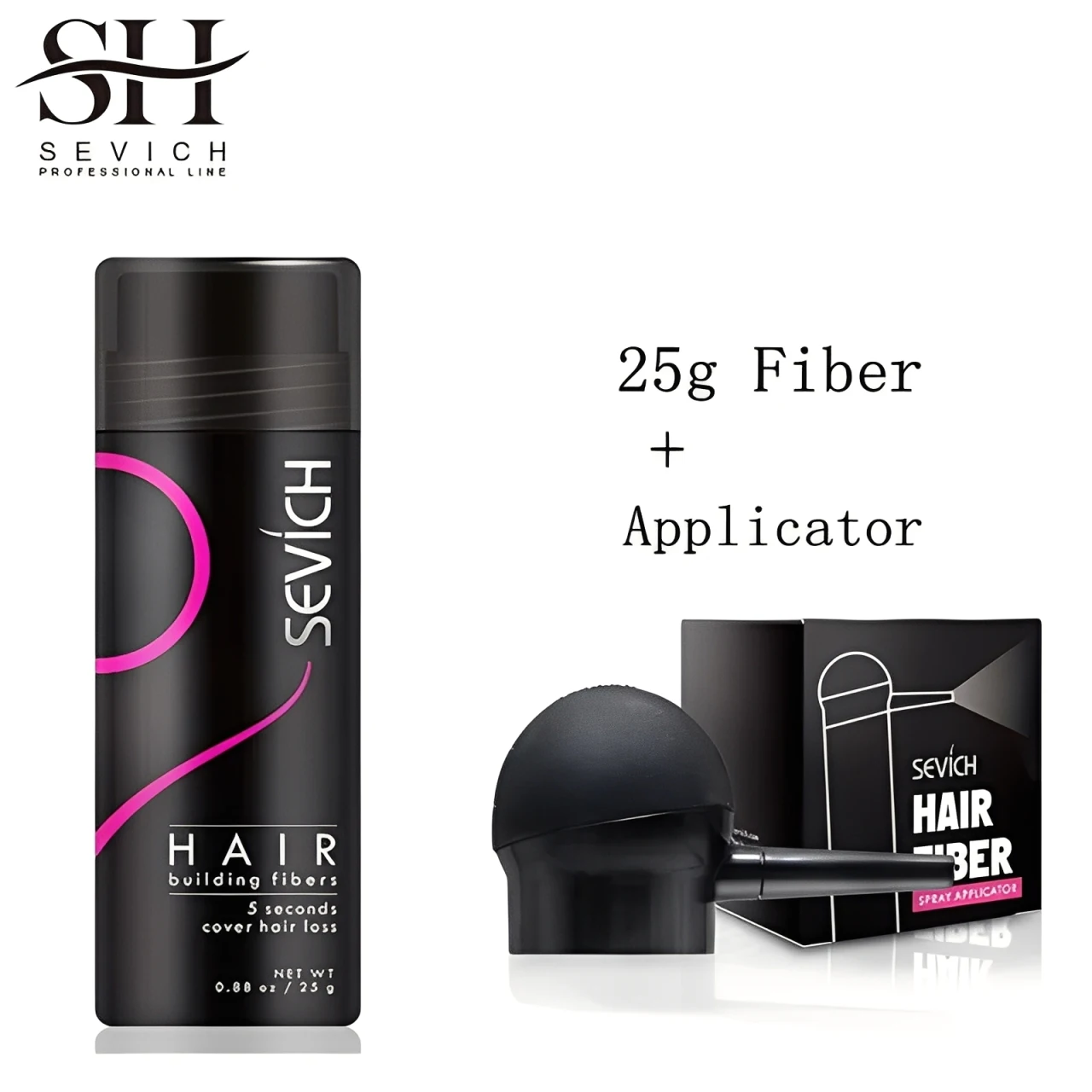 

2pcs Hair Building Fiber Set Keratin Hair Fiber Powder Refill Thickening Hair Fiber Anti Hair Loss Products With Applicator