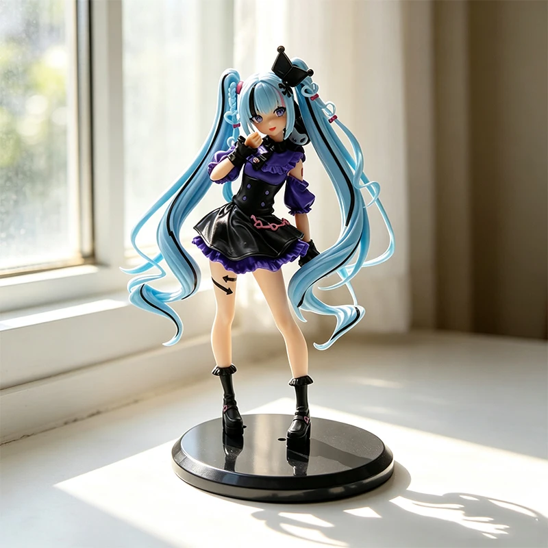 Anime Kagamine Rin & Kuromi Hatsune Miku Actionfigur Modell Spielzeug Niedliche Actionfigur PVC Sammlerstück Desktop-Accessoires Geschenkspielzeug – Detail 7