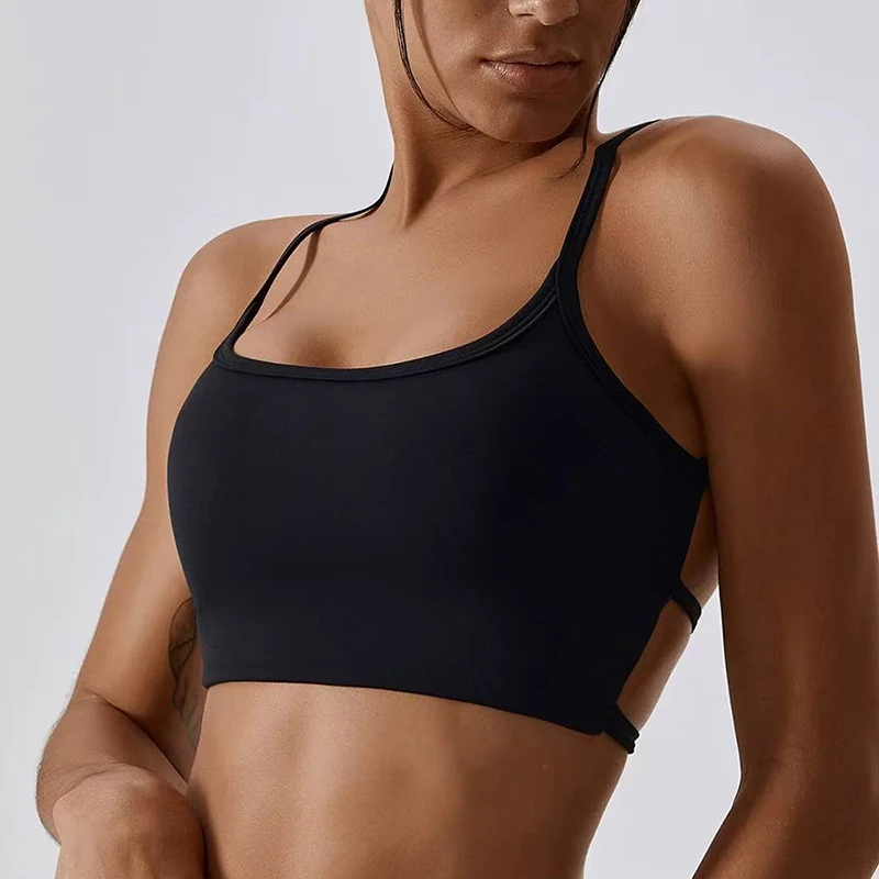 

Women's Nude Cross-Back Yoga Sports Bra Quick-Drying Skin-Friendly Fitness Active Wear for an Active Lifestyle