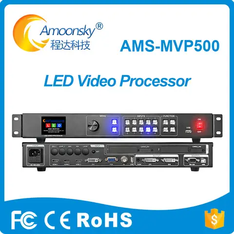 Amoonsky 4K Multi-Window LED Video Processor AMS MVP500 7 Channel HD DVI USB Broadcast Conference