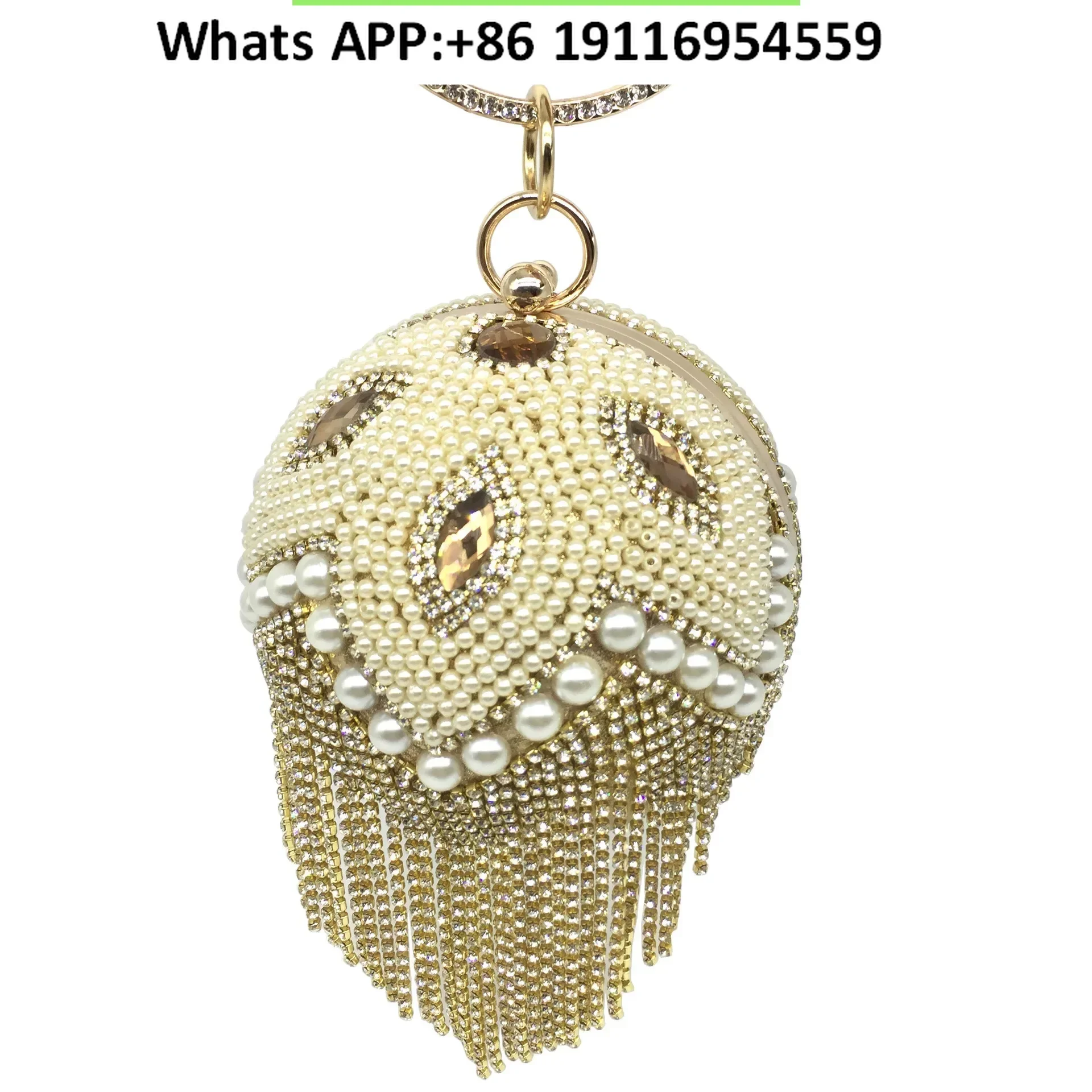 

Круглая сумка для ужина, портативная сумка с кисточками и бриллиантами, вечерняя сумка со стразами