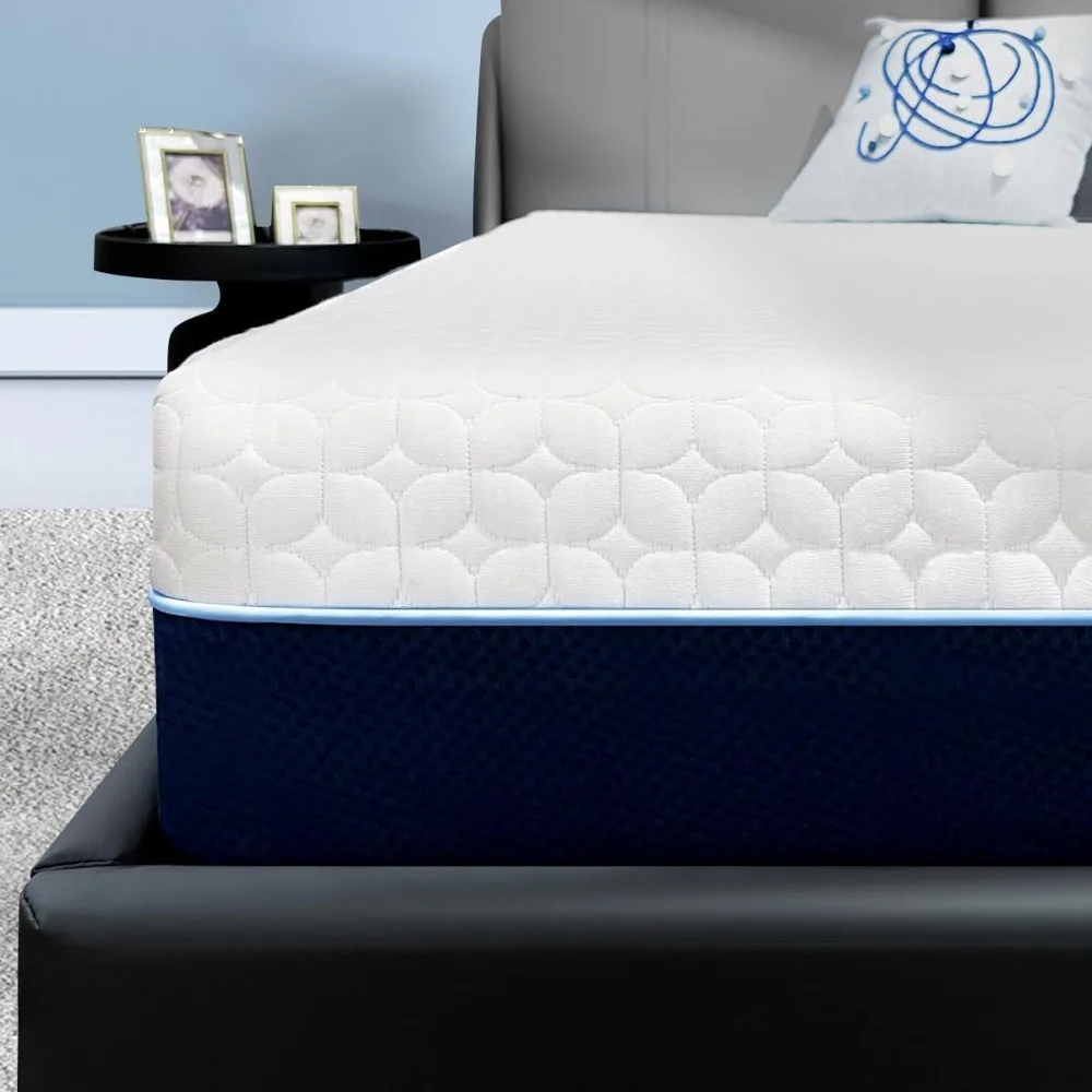 

6 Inch Gel Memory Foam Mattress for Back Pain,Twin Mattress,Mattress in a Box,Gel-Infusion for Cooler Sleep,Twin Size Bed,75" X