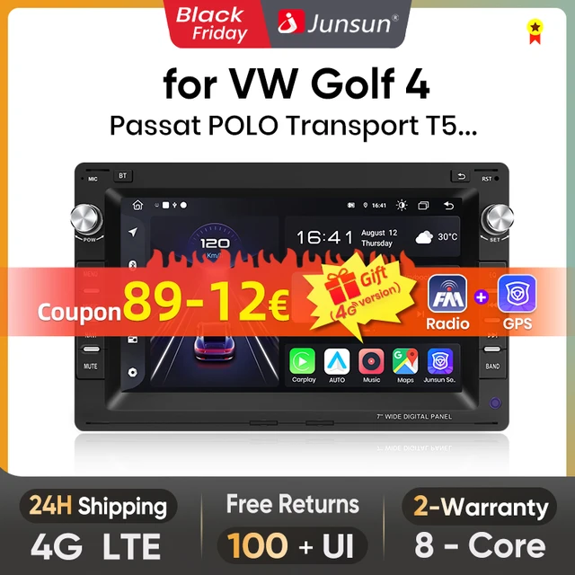 Golf Galaxy.com|junsun 7-inch Carplay Android Auto Radio For Vw Golf 4  Passat - 32gb Gps