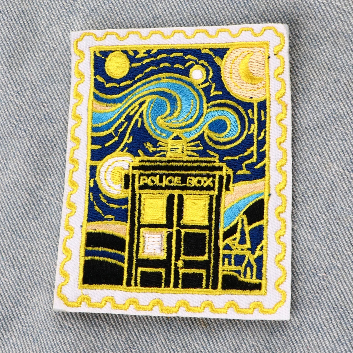 Van Gogh Patch Iron On Embroidered Patches For Clothing Thermoadhesive Patches On Backpacks DIY Jackets Stickers For Fans